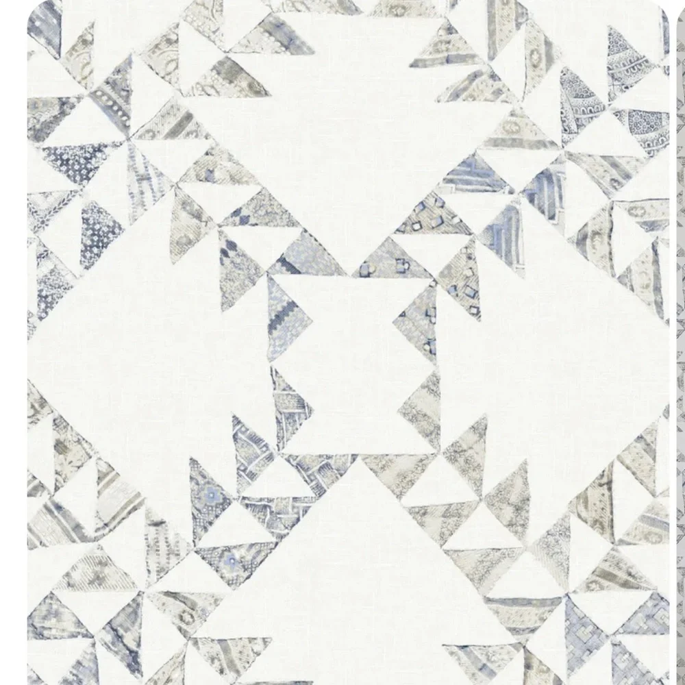 Chesapeake Yellowstone Scrap Quilt Wallpaper in Denim